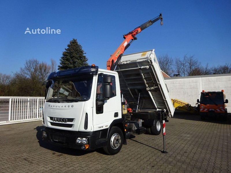 Iveco ML75E18K - 3 way tipper+crane - قلابات, شاحنة كرين: صور 1 Iveco ML75E18K - 3 way tipper+crane - قلابات, شاحنة كرين: صور 1