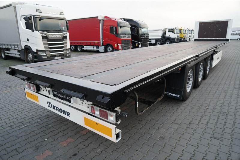 نصف مقطورة مسطحة Krone / NACZEPA  PLATFORMA / OŚ PODNOSZONA / KOSZ NA PALETY: صور 15