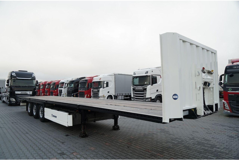 نصف مقطورة مسطحة Krone / NACZEPA  PLATFORMA / OŚ PODNOSZONA / KOSZ NA PALETY: صور 8