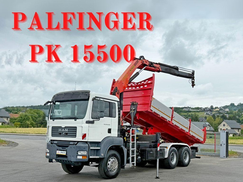 MAN TGA 26.400 * KIPPER 6,00m + PK 15500 * 6x4 * TOP - قلابات, شاحنة كرين: صور 1 MAN TGA 26.400 * KIPPER 6,00m + PK 15500 * 6x4 * TOP - قلابات, شاحنة كرين: صور 1