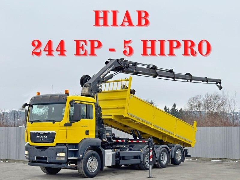 MAN TGS 35.400 * HIAB 244 EP - 5 HIPRO + FUNK * 8x4 - شاحنات مسطحة, شاحنة كرين: صور 1 MAN TGS 35.400 * HIAB 244 EP - 5 HIPRO + FUNK * 8x4 - شاحنات مسطحة, شاحنة كرين: صور 1