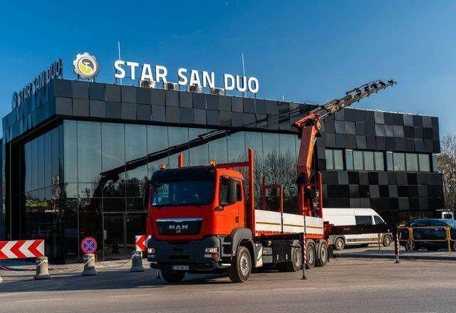 MAN TGS 35.400 PALFINGER PK 44002 WINCH TRIDEM KRAN - شاحنات مسطحة, شاحنة كرين: صور 1 MAN TGS 35.400 PALFINGER PK 44002 WINCH TRIDEM KRAN - شاحنات مسطحة, شاحنة كرين: صور 1