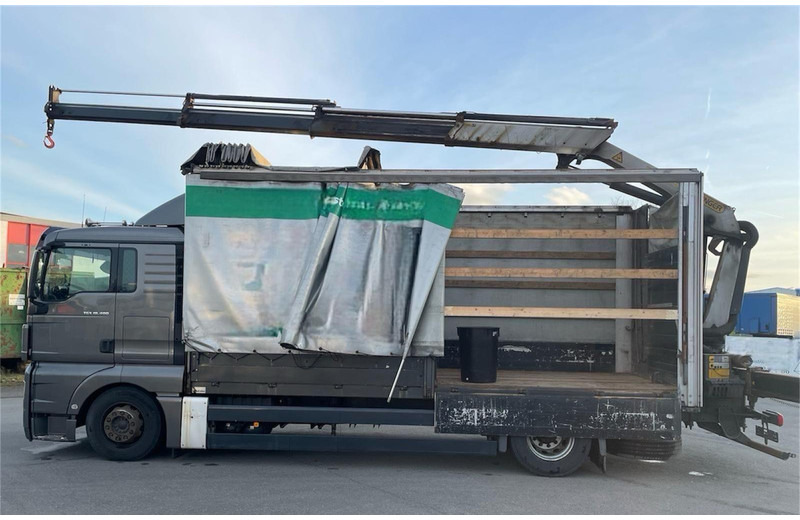 MAN TGX 18.400 Curtain Sider + Crane Palfinger 14002 EH - بصندوق مغلق شاحنة: صور 4 MAN TGX 18.400 Curtain Sider + Crane Palfinger 14002 EH - بصندوق مغلق شاحنة: صور 4