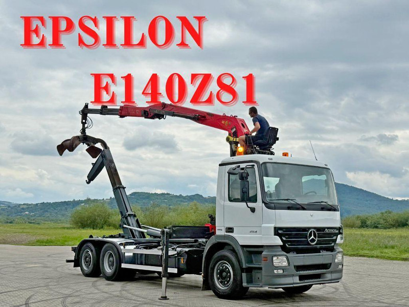 Mercedes-Benz ACTROS 2541 ABROLLKIPPER EPSILON E140Z81 TOP - شاحنة ذات الخطاف, شاحنة كرين: صور 1 Mercedes-Benz ACTROS 2541 ABROLLKIPPER EPSILON E140Z81 TOP - شاحنة ذات الخطاف, شاحنة كرين: صور 1
