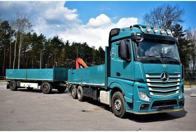 Mercedes-Benz ACTROS 2545 6x2 2545 PALFINGER PK 16001 Kran - شاحنات مسطحة, شاحنة كرين: صور 1 Mercedes-Benz ACTROS 2545 6x2 2545 PALFINGER PK 16001 Kran - شاحنات مسطحة, شاحنة كرين: صور 1