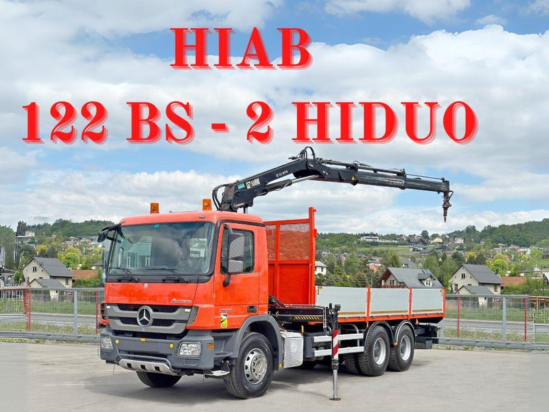 Mercedes-Benz ACTROS 2636 *HIAB 122 BS-2 HIDUO + FUNK/6x4 * TOP - شاحنات مسطحة, شاحنة كرين: صور 1 Mercedes-Benz ACTROS 2636 *HIAB 122 BS-2 HIDUO + FUNK/6x4 * TOP - شاحنات مسطحة, شاحنة كرين: صور 1