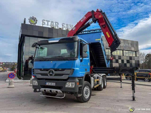 Mercedes-Benz ACTROS 3341 6x6 HMF 4220 K4 CRANE KIPPER - قلابات, شاحنة كرين: صور 2 Mercedes-Benz ACTROS 3341 6x6 HMF 4220 K4 CRANE KIPPER - قلابات, شاحنة كرين: صور 2