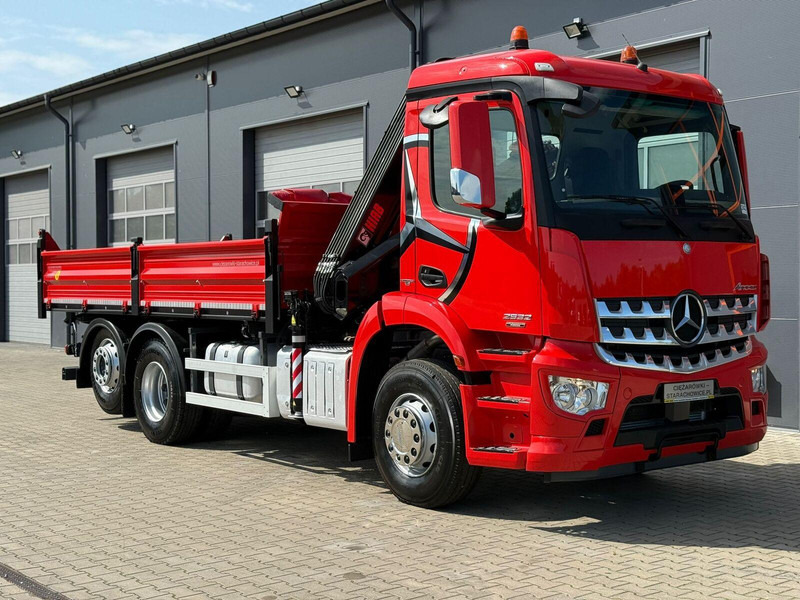 قلابات, شاحنة كرين Mercedes-Benz AROCS 2532 // E6 // wywrotka 3-Stronna + HIAB HIDUO 158 B-2 // 6: صور 9