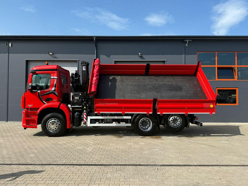 قلابات, شاحنة كرين Mercedes-Benz AROCS 2532 // E6 // wywrotka 3-Stronna + HIAB HIDUO 158 B-2 // 6: صور 11