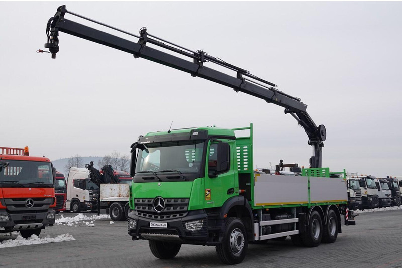 Mercedes-Benz AROCS 2636 / 6x4 / SKRZYNIOWY- 6,5 M / + HDS HIAB 4x wysów: 13 m - شاحنات مسطحة, شاحنة كرين: صور 1 Mercedes-Benz AROCS 2636 / 6x4 / SKRZYNIOWY- 6,5 M / + HDS HIAB 4x wysów: 13 m - شاحنات مسطحة, شاحنة كرين: صور 1
