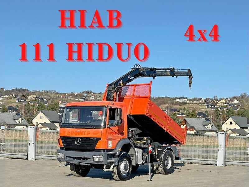 Mercedes-Benz AXOR 1829 * HIAB 1111 HIDUO + FUNK * TOP * 4x4 - قلابات, شاحنة كرين: صور 1 Mercedes-Benz AXOR 1829 * HIAB 1111 HIDUO + FUNK * TOP * 4x4 - قلابات, شاحنة كرين: صور 1