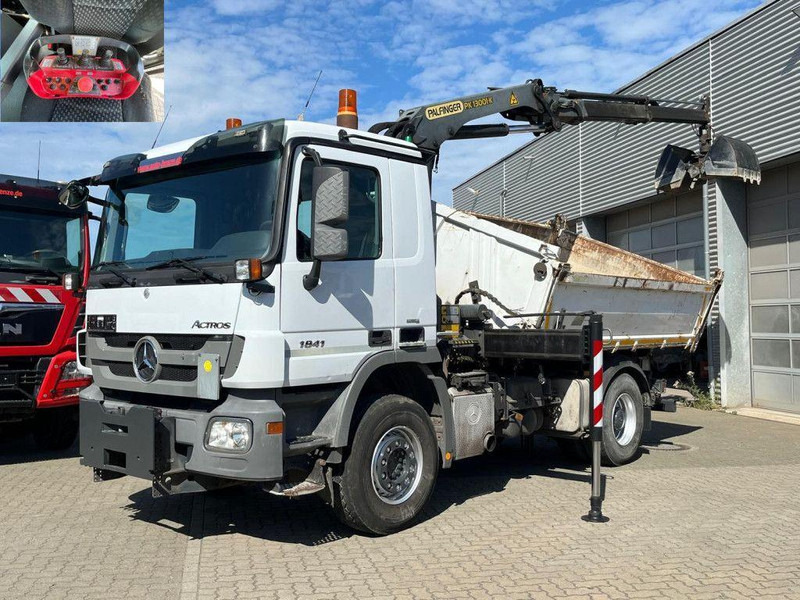 Mercedes-Benz Actros 1841 K 3-Way Meiller Tipper Crane Palfinger PK 13001-KA - قلابات, شاحنة كرين: صور 1 Mercedes-Benz Actros 1841 K 3-Way Meiller Tipper Crane Palfinger PK 13001-KA - قلابات, شاحنة كرين: صور 1