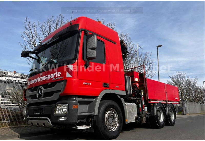 Mercedes-Benz Actros 2651 6x4 Crane Atlas190.2 - شاحنات مسطحة, شاحنة كرين: صور 1 Mercedes-Benz Actros 2651 6x4 Crane Atlas190.2 - شاحنات مسطحة, شاحنة كرين: صور 1