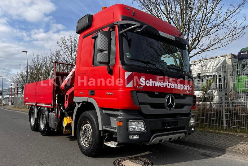 Mercedes-Benz Actros 2651 6x4 Flatbed + Crane Atlas 190.2 - شاحنات مسطحة, شاحنة كرين: صور 1 Mercedes-Benz Actros 2651 6x4 Flatbed + Crane Atlas 190.2 - شاحنات مسطحة, شاحنة كرين: صور 1