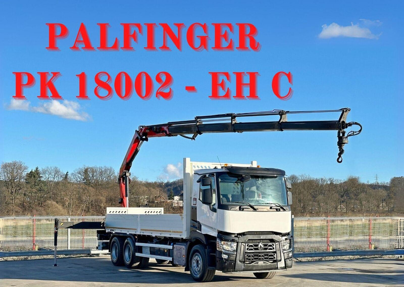 Renault C 380 *PRITSCHE 6,80m * PK 18002-EH C + FUNK*6x4 - شاحنات مسطحة, شاحنة كرين: صور 1 Renault C 380 *PRITSCHE 6,80m * PK 18002-EH C + FUNK*6x4 - شاحنات مسطحة, شاحنة كرين: صور 1