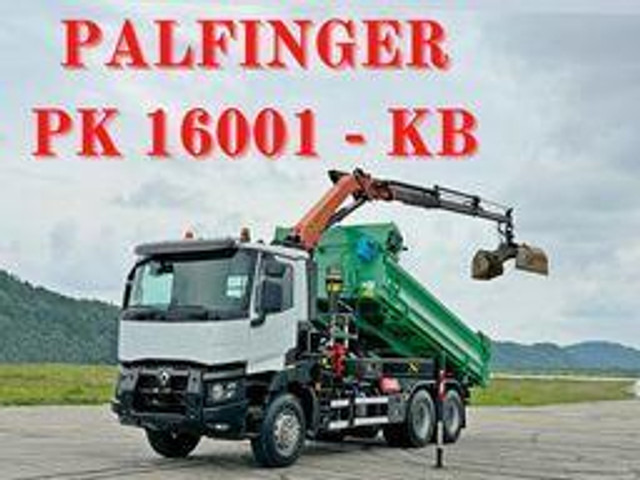 Renault C 430 *KIPPER 5,10 m + PK 16001 - K B* 6x4 - قلابات, شاحنة كرين: صور 1 Renault C 430 *KIPPER 5,10 m + PK 16001 - K B* 6x4 - قلابات, شاحنة كرين: صور 1