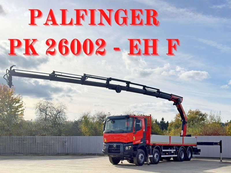 Renault C430 * PALFINGER PK 26002 - EH F + FUNK/ 8x4 - شاحنات مسطحة, شاحنة كرين: صور 1 Renault C430 * PALFINGER PK 26002 - EH F + FUNK/ 8x4 - شاحنات مسطحة, شاحنة كرين: صور 1