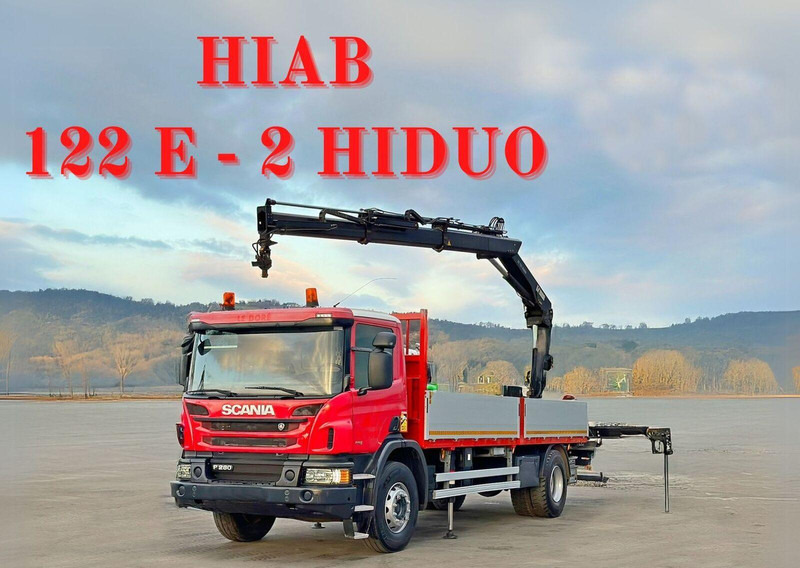 Scania P 280 * HIAB 122 E - 2 HIDUO + FUNK* TOPZUSTAND - شاحنات مسطحة, شاحنة كرين: صور 1 Scania P 280 * HIAB 122 E - 2 HIDUO + FUNK* TOPZUSTAND - شاحنات مسطحة, شاحنة كرين: صور 1