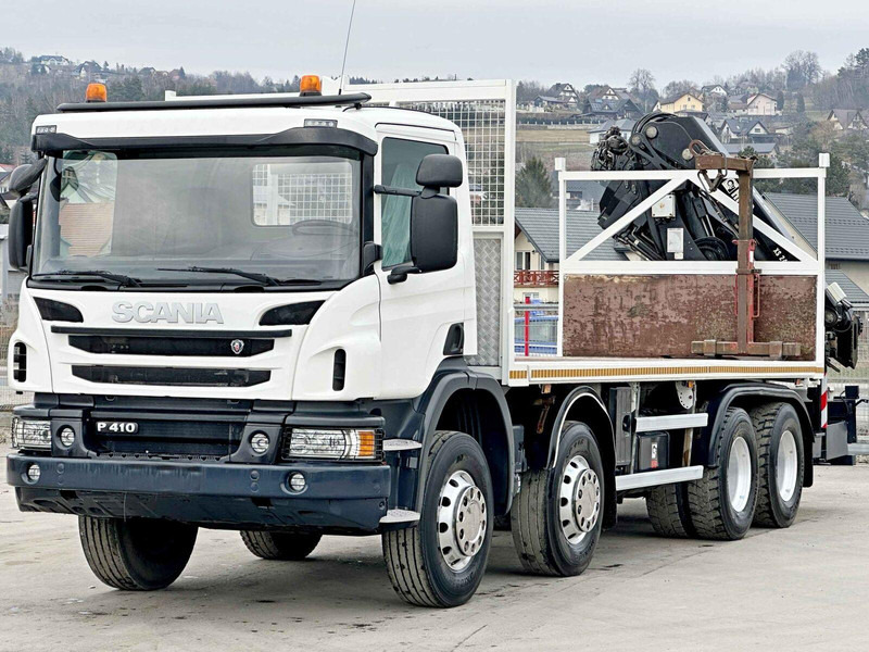 Scania P 410*PLATFORM 7,00m*HIAB 244 E-5 HIPRO+FUNK/8x4 - شاحنات مسطحة, شاحنة كرين: صور 4 Scania P 410*PLATFORM 7,00m*HIAB 244 E-5 HIPRO+FUNK/8x4 - شاحنات مسطحة, شاحنة كرين: صور 4