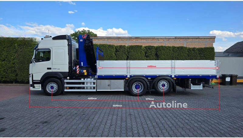 Volvo FM 500 - Flatbed+crane 6x2 - شاحنات مسطحة, شاحنة كرين: صور 4 Volvo FM 500 - Flatbed+crane 6x2 - شاحنات مسطحة, شاحنة كرين: صور 4