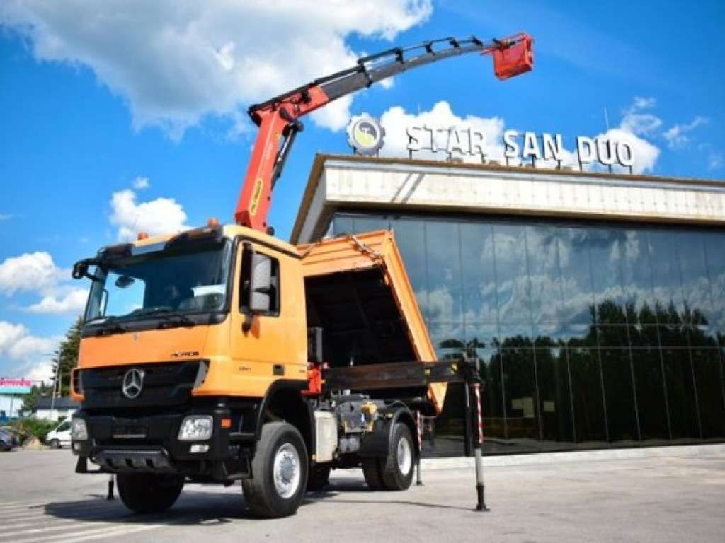 Mercedes-Benz ACTROS 1841 4x4 PALFINGER PK 22002 CRANE KIPER - شاحنة كرين, قلابات: صور 5 Mercedes-Benz ACTROS 1841 4x4 PALFINGER PK 22002 CRANE KIPER - شاحنة كرين, قلابات: صور 5