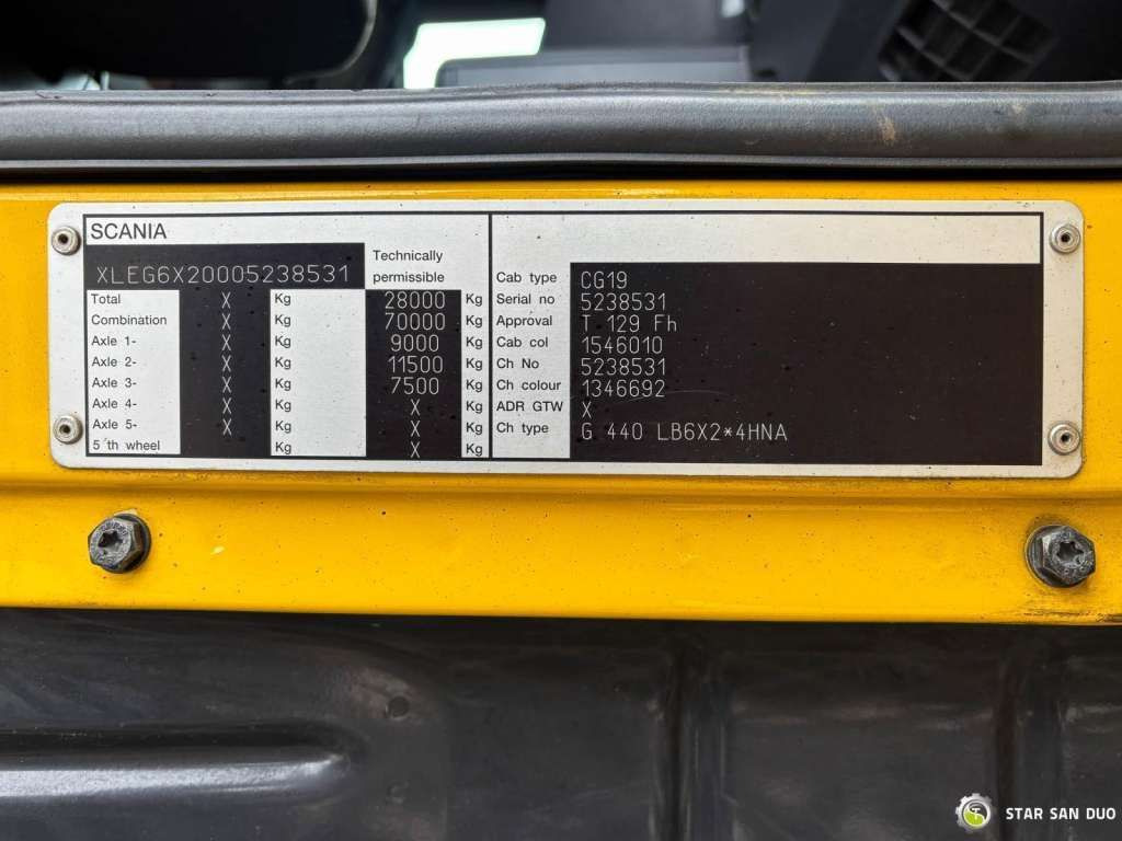 شاحنة كرين Scania  G440 6x2 PALFINGER PK 34002SH Crane Kran: صور 23