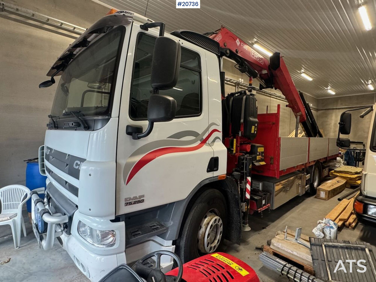DAF CF75.250 - شاحنات مسطحة, شاحنة كرين: صور 1 DAF CF75.250 - شاحنات مسطحة, شاحنة كرين: صور 1