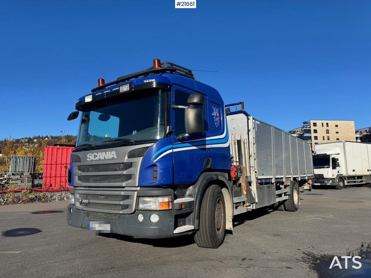 Scania Scania P320 4x2 Kranbil m/ 16,5 t/m Fassi kran og Løftelem. - شاحنة كرين: صور 1 Scania Scania P320 4x2 Kranbil m/ 16,5 t/m Fassi kran og Løftelem. - شاحنة كرين: صور 1