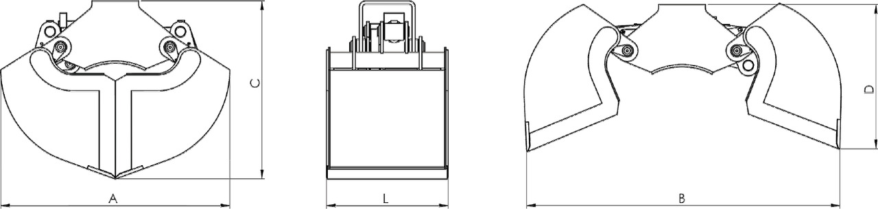 Clamshell bucket with sidewalls BV-L 400 - دلو انتزاع - ونش كرين: صور 4 Clamshell bucket with sidewalls BV-L 400 - دلو انتزاع - ونش كرين: صور 4