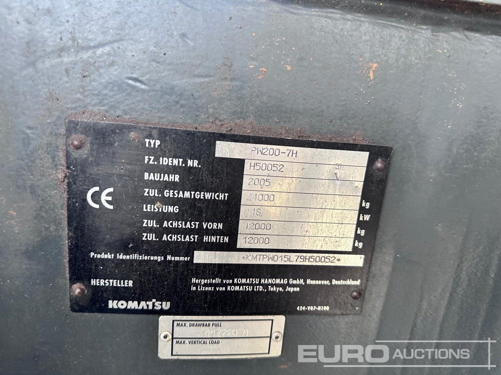 2005 Komatsu PW200-7 - حفارة على عجلات: صور 2 2005 Komatsu PW200-7 - حفارة على عجلات: صور 2