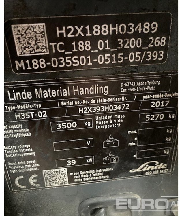2017 Linde H35T-02 - رافعة شوكية: صور 3 2017 Linde H35T-02 - رافعة شوكية: صور 3