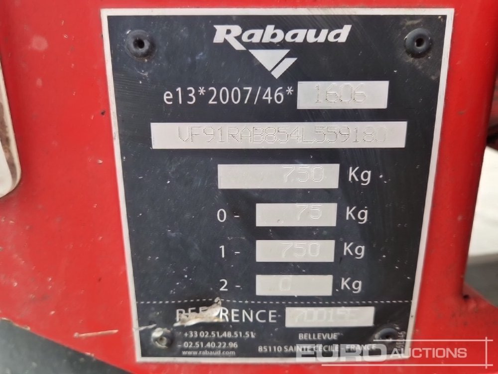 الآلات والماكينات الزراعية Rabaud Single Axle Log Splitter: صور 15