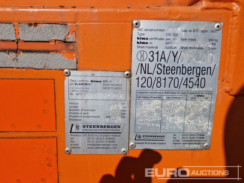 Steenbergen 2500Ltr. Diesel Bowser - خزان تخزين: صور 5 Steenbergen 2500Ltr. Diesel Bowser - خزان تخزين: صور 5