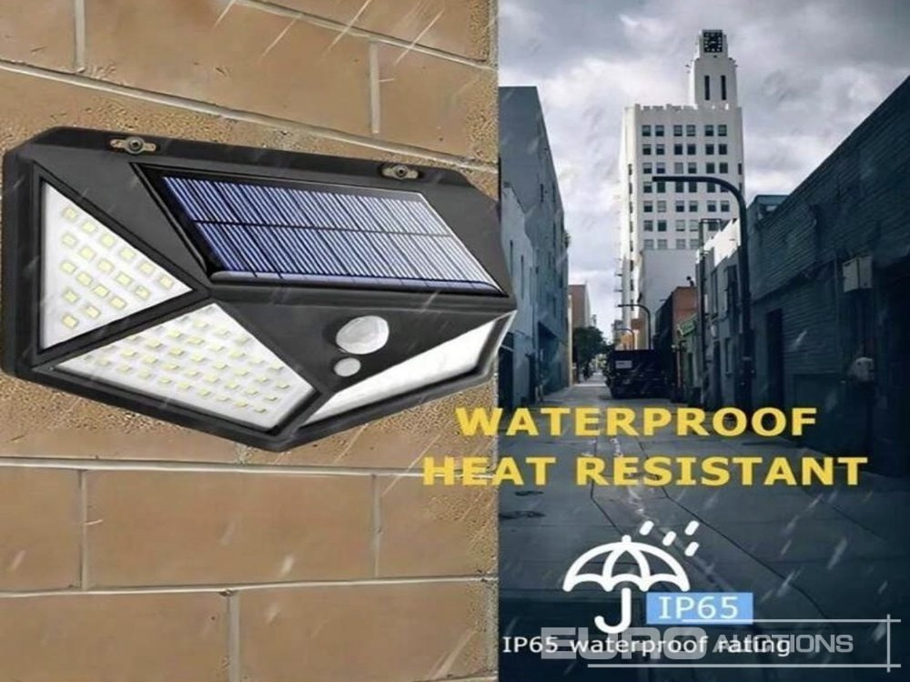 Unused 100 LED Outdoor Solar Light, Waterproof With Motion Sensor Floodlight, Wireless, Intelligent Light Control, 4 Side Illumination (2 of) - معدات البناء: صور 4 Unused 100 LED Outdoor Solar Light, Waterproof With Motion Sensor Floodlight, Wireless, Intelligent Light Control, 4 Side Illumination (2 of) - معدات البناء: صور 4