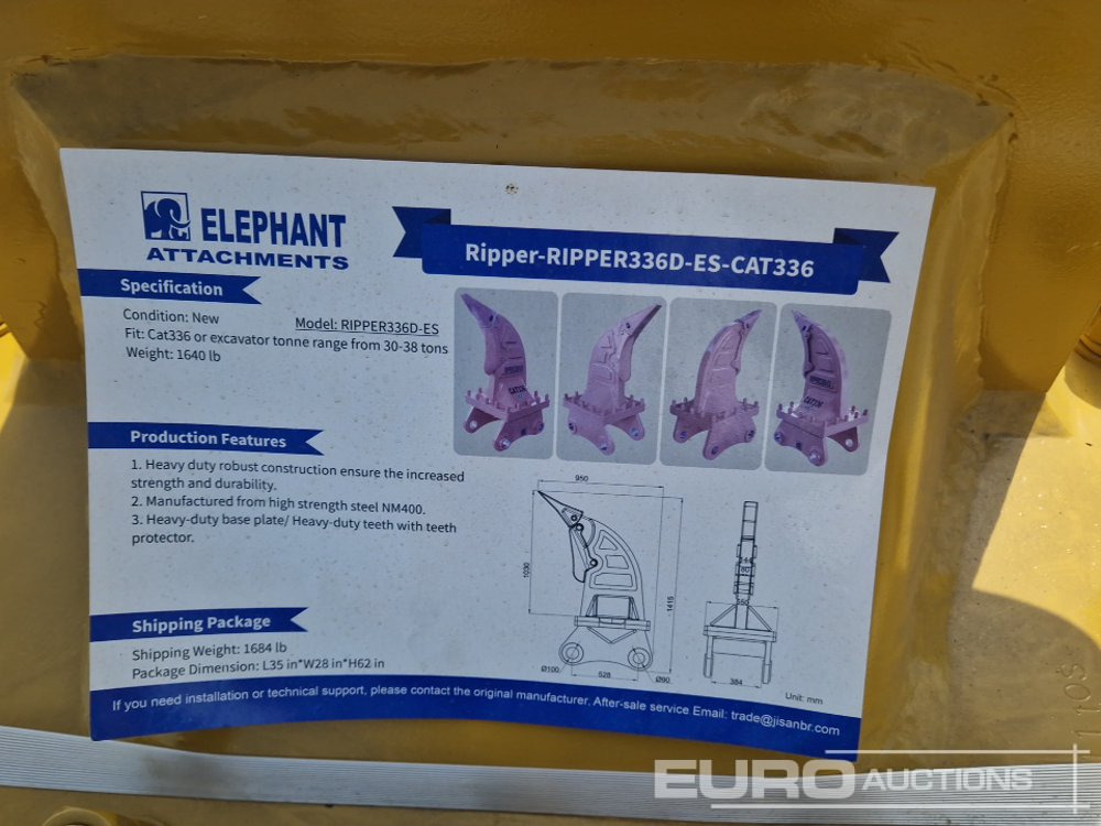 Unused 2025 Elephant RIPPER336D-ES - حراث تحت التربة - حفارة: صور 5 Unused 2025 Elephant RIPPER336D-ES - حراث تحت التربة - حفارة: صور 5
