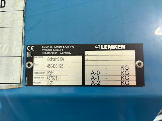 Lemken Solitair 9 KA / 450-DS 125 - معدات بذار: صور 3 Lemken Solitair 9 KA / 450-DS 125 - معدات بذار: صور 3