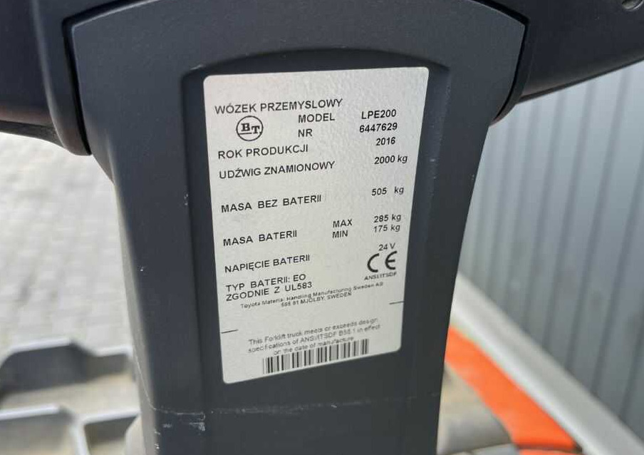 BT LPE200 - معدات الرفع منخفض المستوى: صور 4 BT LPE200 - معدات الرفع منخفض المستوى: صور 4