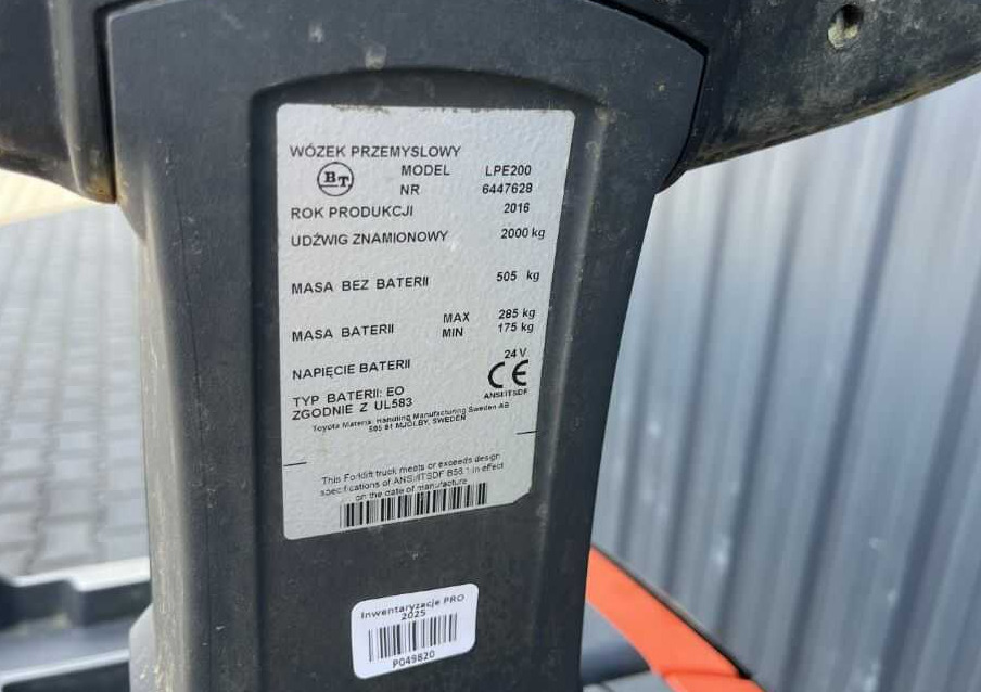 BT LPE200 - معدات الرفع منخفض المستوى: صور 4 BT LPE200 - معدات الرفع منخفض المستوى: صور 4