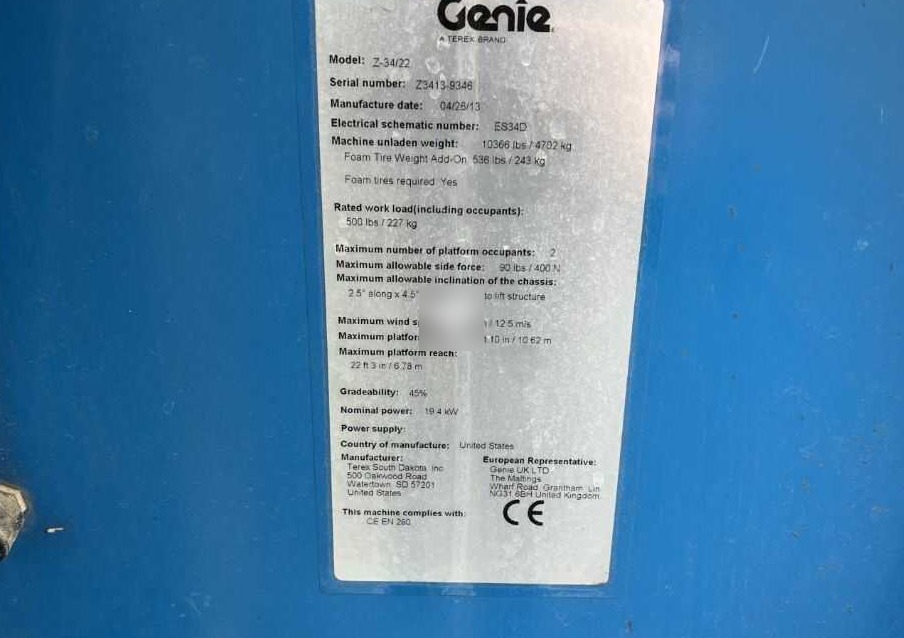 Genie Z-34/22 - رافعات سلة مفصلية: صور 4 Genie Z-34/22 - رافعات سلة مفصلية: صور 4