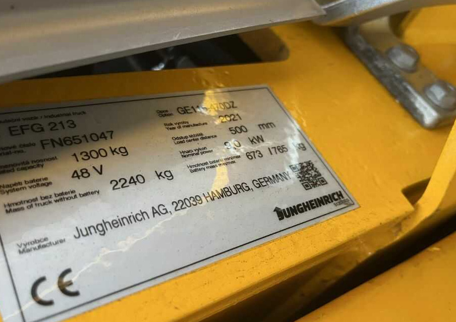 Jungheinrich EFG213 - رافعة شوكية كهربائية: صور 4 Jungheinrich EFG213 - رافعة شوكية كهربائية: صور 4