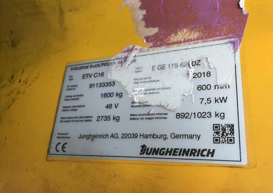 Jungheinrich ETVC16 - شاحنة مناولة: صور 4 Jungheinrich ETVC16 - شاحنة مناولة: صور 4