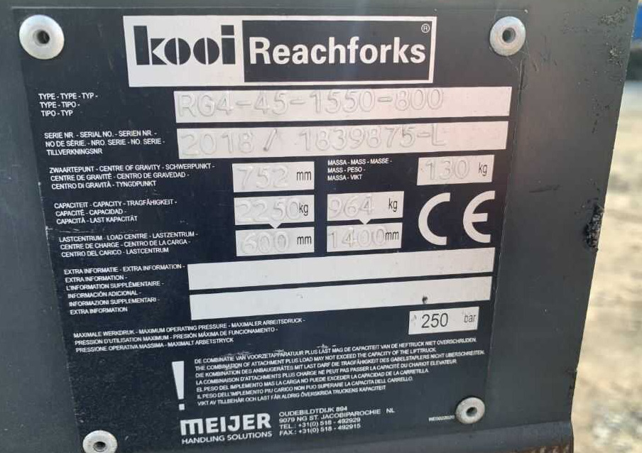 Kooi RG4-45-1550 - ذراع الرافعة - معدات المناولة: صور 2 Kooi RG4-45-1550 - ذراع الرافعة - معدات المناولة: صور 2