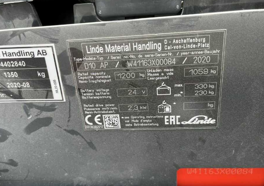 Linde D10AP - معدات تكديس: صور 4 Linde D10AP - معدات تكديس: صور 4