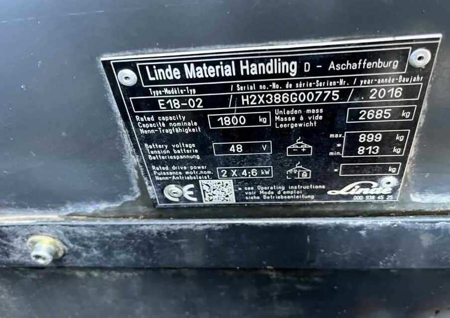 Linde E18-02 - رافعة شوكية كهربائية: صور 4 Linde E18-02 - رافعة شوكية كهربائية: صور 4