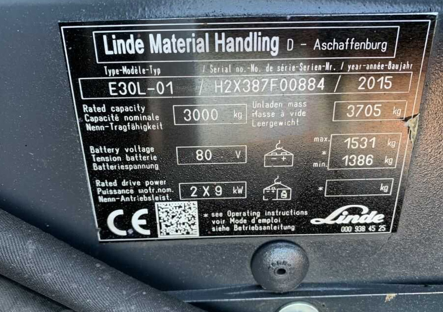Linde E30L-01 - رافعة شوكية كهربائية: صور 5 Linde E30L-01 - رافعة شوكية كهربائية: صور 5