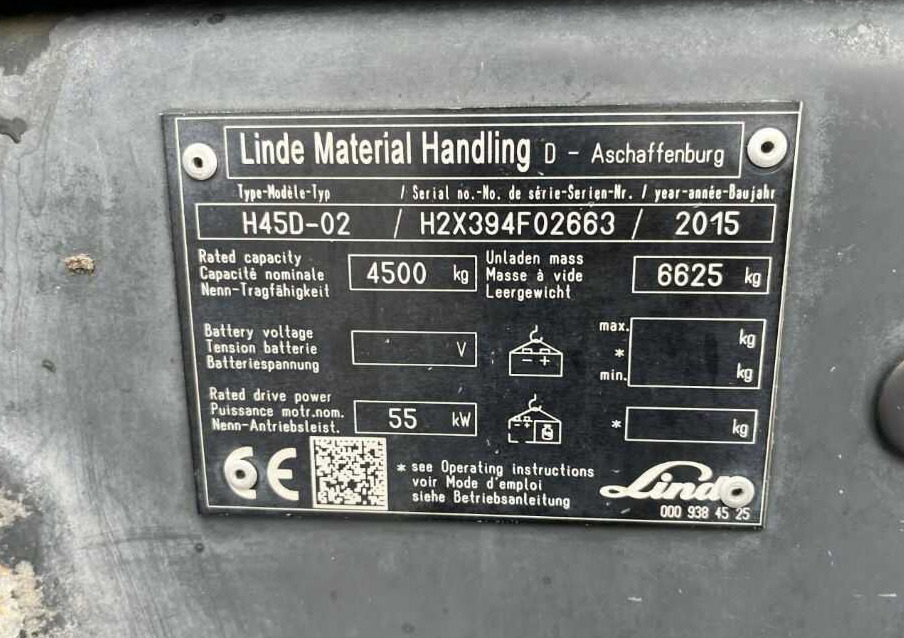 Linde H45D-02 - رافعة شوكية ديزل: صور 4 Linde H45D-02 - رافعة شوكية ديزل: صور 4
