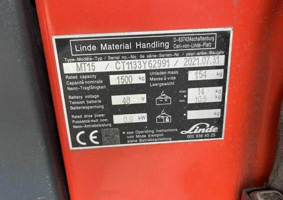 Linde MT15 - معدات الرفع منخفض المستوى: صور 4 Linde MT15 - معدات الرفع منخفض المستوى: صور 4