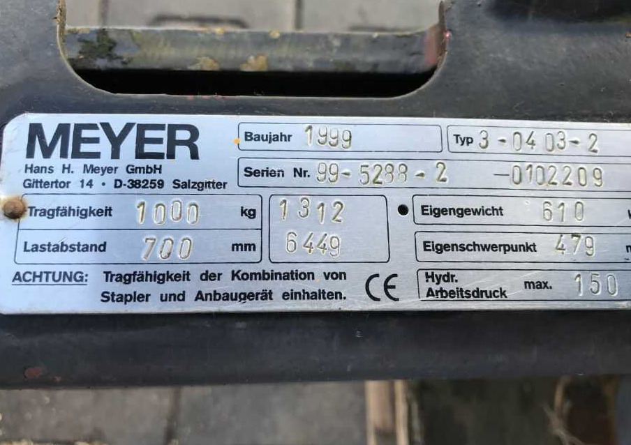 Meyer 3-0403-2, Kartonklammer - المشبك - معدات المناولة: صور 5 Meyer 3-0403-2, Kartonklammer - المشبك - معدات المناولة: صور 5