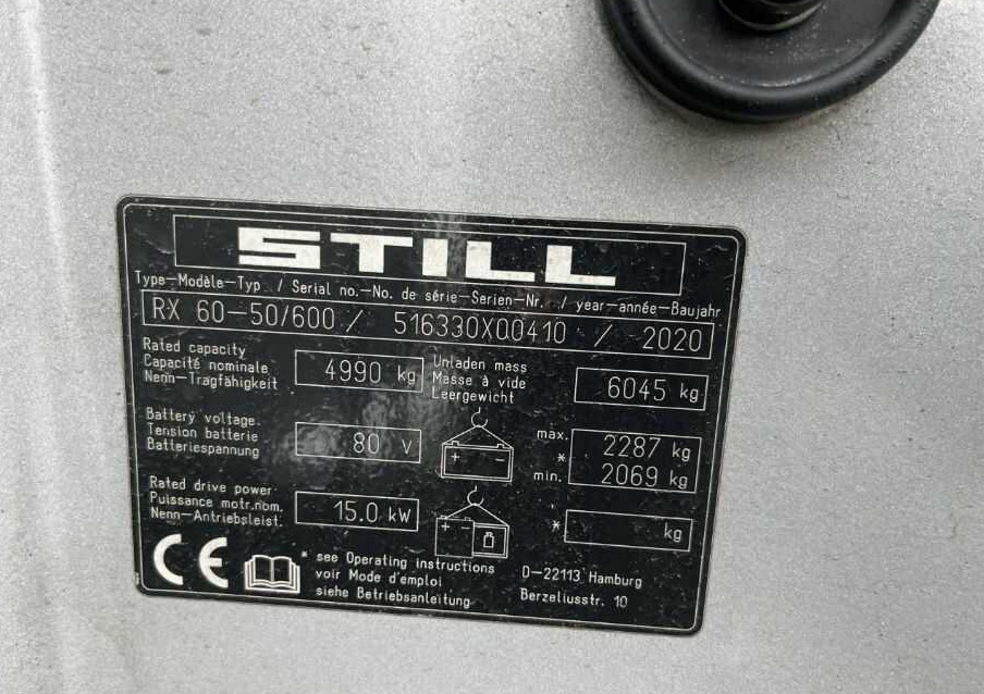 رافعة شوكية كهربائية Still RX60-50/600: صور 9 رافعة شوكية كهربائية Still RX60-50/600: صور 9