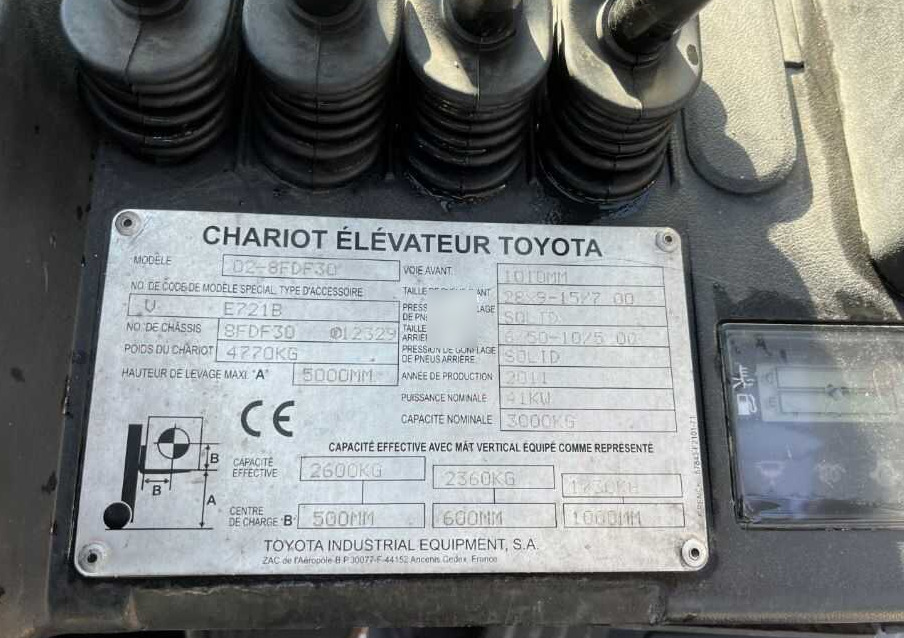 Toyota 8FDF30 - رافعة شوكية ديزل: صور 4 Toyota 8FDF30 - رافعة شوكية ديزل: صور 4